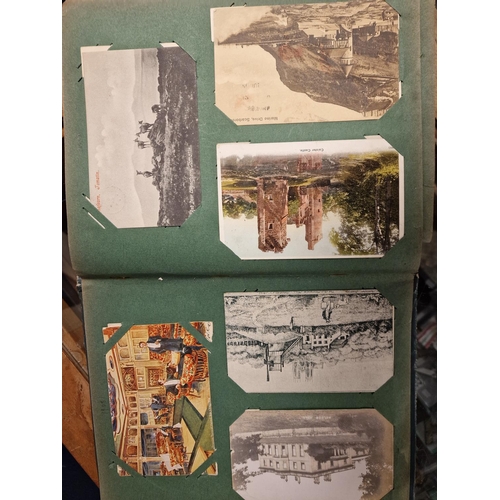 37 - Very Good Postcard Album, inc many Topographical, WWII/Soldier Regiment and also White Star Line exa... 