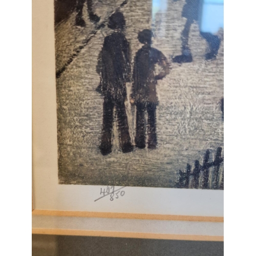 5a - LS Lowry (1887-1976) Hand Signed and Limited Edition Print of 'Our Town' - 63x82cm inc frame - galle... 