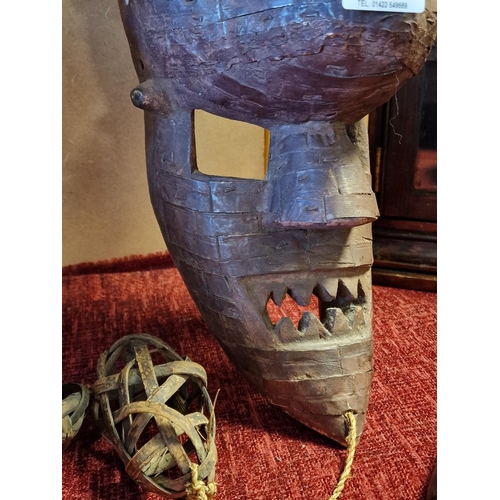 6 - African Salampasu (Congo-Angola) Tribal Warrior Mask - 41cm high