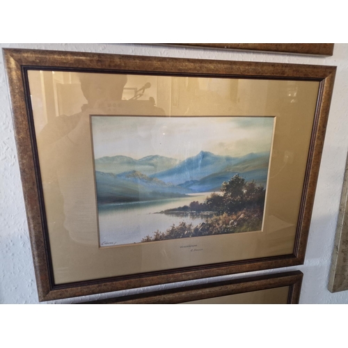 67 - Trio of 1930's Coastal and Lake Scene Watercolour Paintings by G Trevor