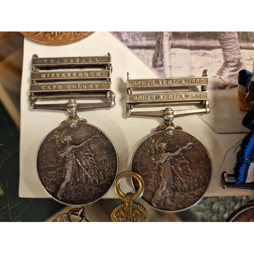 70 - Great Boer War and WWI Soldier's Medal Collection to include Turn-of-the-century South Africa and Tr... 