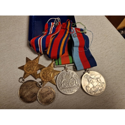 70c - Collection of WWII Service Medals + a Couple of Sterling Silver Army Athletics Medals