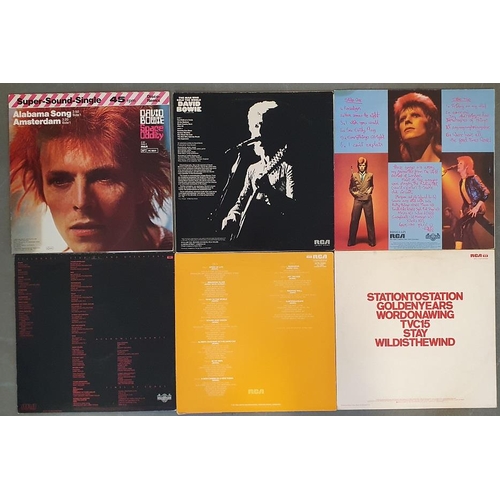 82 - Collection of 5 classic Vinyl LP Records by David Bowie, comprising Man Who Sold the World, Pin Ups,... 