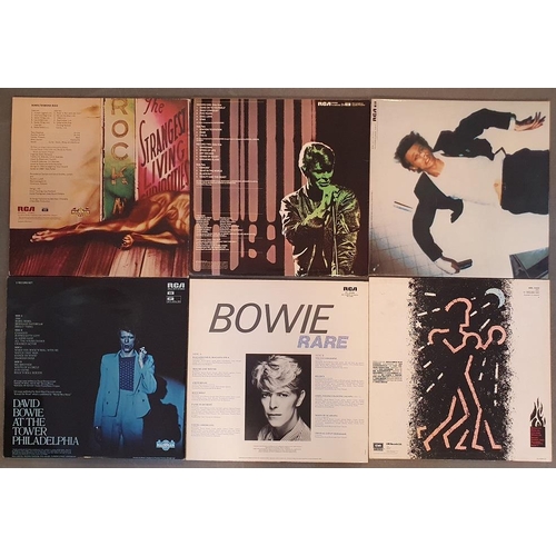 82a - Collection of 6 classic Vinyl Records LPs by David Bowie, comprising Diamond Dogs, Stage, Lodger, Li... 