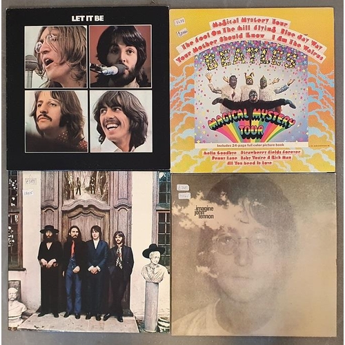 83a - Collection of 4 LP Vinyl Records by the Beatles + alumni, comprising Let It Be, Hey Jude, Magical My... 