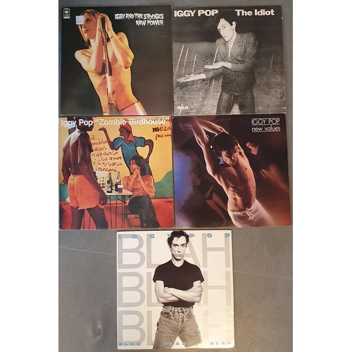 89 - Collection of 4 Vinyl LP Records by Iggy Pop, comprising The Idion, Raw Power [with the Stooges], Zo... 