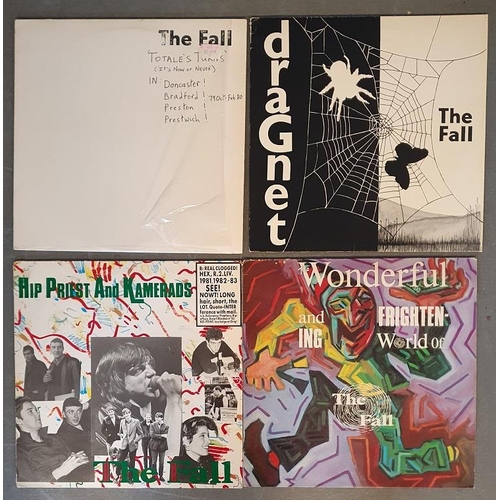 90a - Collection of 4 Vinyl LP Records albums by The Fall, comprising Totale's Turns, Dragnet, Hip Priest ... 