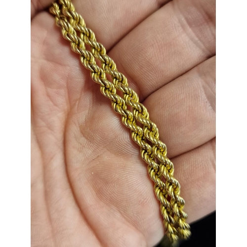 155a - 9ct Gold Rope Necklace, 7.9g