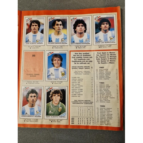 112c - Rare 1986 Mexico 86 Football World Cup Panini Sticker Album - inc Maradona, 1-2 player stickers miss... 