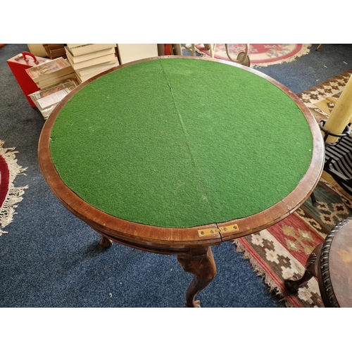 129u - Victorian Half Moon Games Table