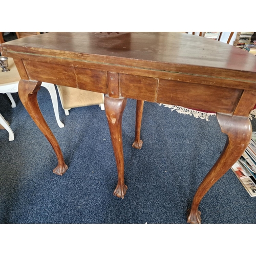 129u - Victorian Half Moon Games Table