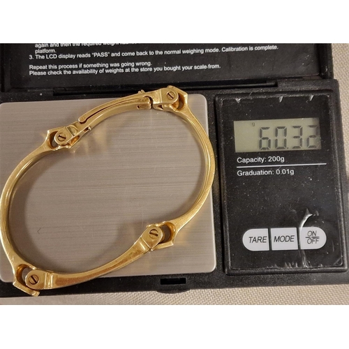 201 - Greek 18ct Gold Bracelet, marked K18 - weight 60g