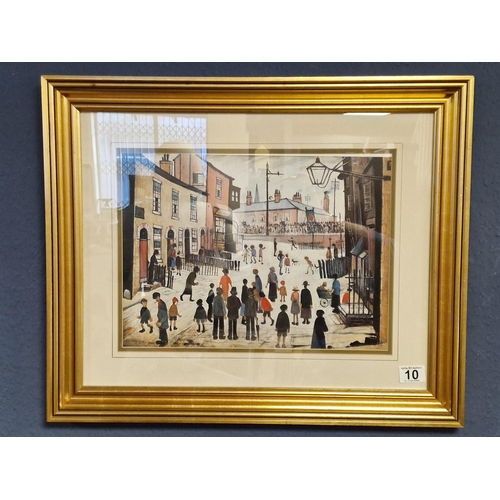 10 - LS Lowry (1887-1976) Industrial Street Scene Framed Print - 62x51cm