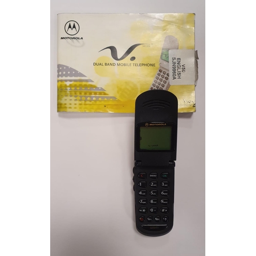 133f - Collection of Five Motorola Retro Mobile Phones inc Micro TAC Classic, Star TAC, V50 and MR30 Talkah... 