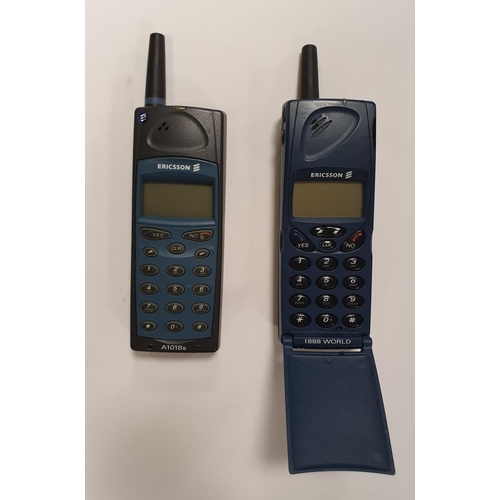 133h - Quartet of Retro Mobile Phones inc Ericsson A1018s, 1888 World, and Two Siemens C35 models