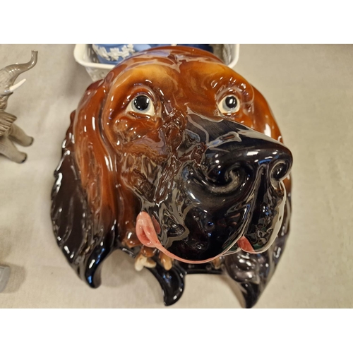 16a - Beswick Red Setter Wall Sconce 3D Plaque - no 668 - 27x25cm