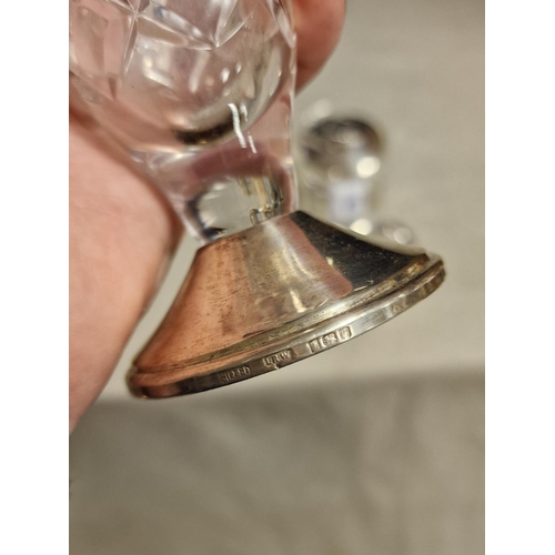 210 - Trio of Hallmarked Silver Topped Glass Jars