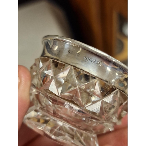 210 - Trio of Hallmarked Silver Topped Glass Jars