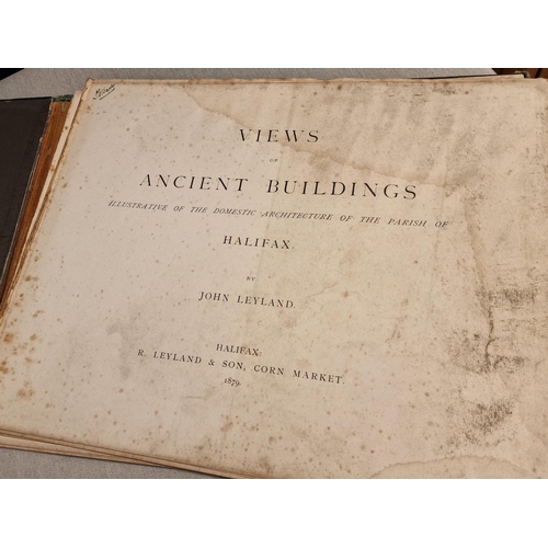 33 - 1880 Ancient Buildings in the Parish of Halifax Leyland Illustrative Book/Print Portfolio (A/F)