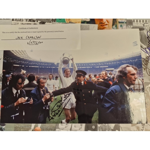 4a - Collection of Leeds United FC Football Signed Photographs and Postcards from the 1967-1975 era inc B... 