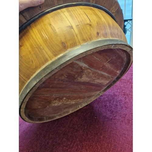 68b - Very Large Vintage Chinese Wooden Centerpiece Bowl