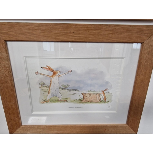 68f - Trio of Large Well Framed 'Guess How Much I Love you' Anita Jeram Rabbit Collectors Edition Prints