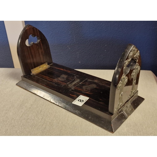 8 - 19th Century Antique Betjemanns Patent (16633) Arts & Crafts Bookends/Book Trough, marked R.B. Earp,... 