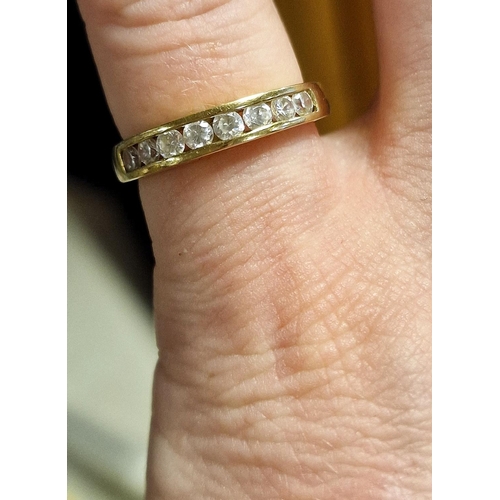 234 - 9ct Gold and Diamond Half Eternity Ring, 2.1g, size N