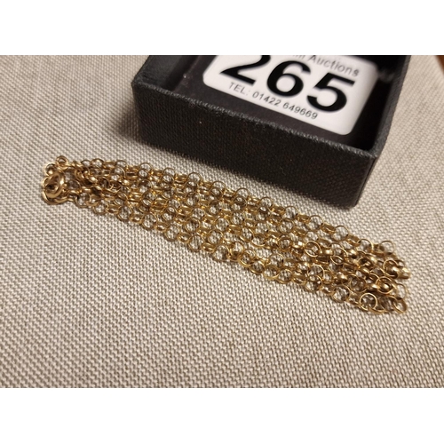 265 - 9ct Gold Necklace Chain, 4.7g