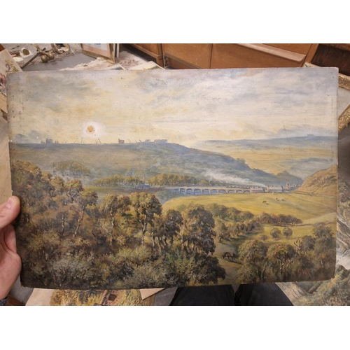 68x - Large Collection of Watercolours, mostly by GW Rushworth + a TJ Soper example