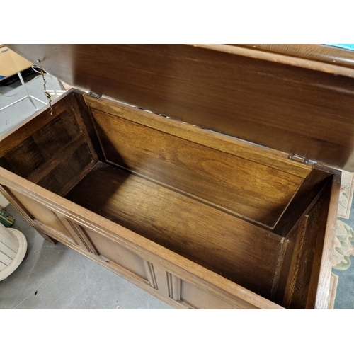 118 - Light Oak Old Charm Style Blanket Box