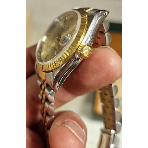 130 - Boxed Rolex Oyster Datejust Wrist Watch in Working Order - w/ all paperwork, service guarantee and r... 