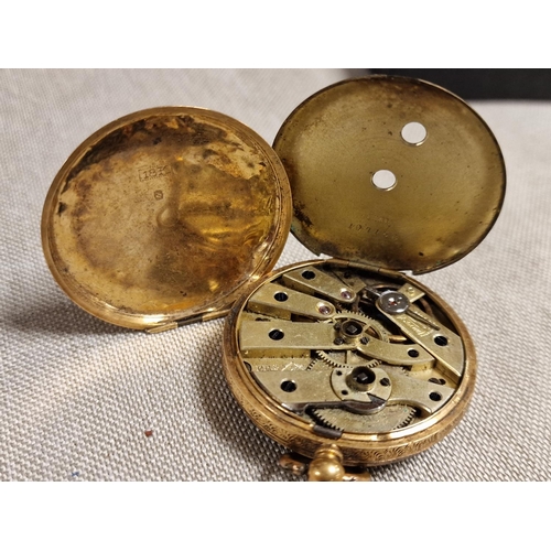 135 - Antique Continental 18ct Gold F Robert Stauffer Schaux-de-Fonds Pocket Watch - 41.5g