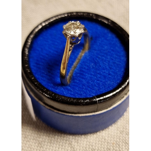 151 - Vintage 18ct Gold and Diamond Engagement Ring - approx 0.3ct stone, size J+0.5, 2.3g