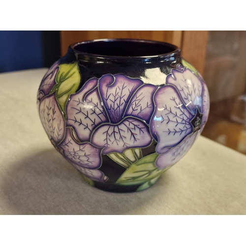 16 - 2003 Moorcroft 'Petunia' Vase - 11cm tall