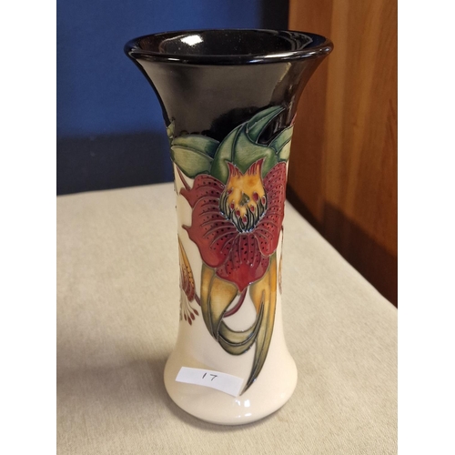 17 - 1998 Moorcroft 'Anna Lily' Slim Vase  - 21cm tall