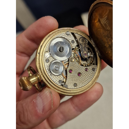 170 - Thos Russell & Son 'Premier' 15 Jewel Gold Plated Pocketwatch