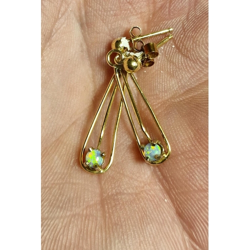 178 - Pair of 9ct Gold and Opal Earrings