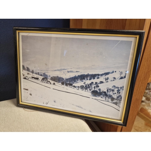 26i - Signed Peter Brook Print of a Winter Scene