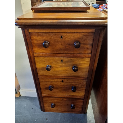 40 - 1920's 4 Drawer Oak Chest of Drawers, great patina - 80cm x 49cm x 55cm