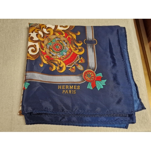 40e - Vintage Hermes Paris 1970's Silk Scarf