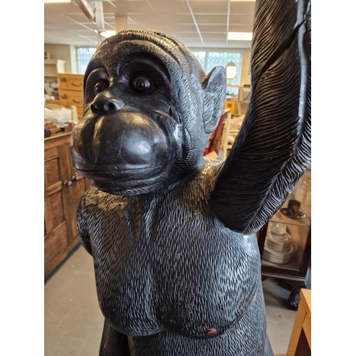 50 - Very Large European 1920's/30's Simian Monkey Chimp Heavy Carved Hardwood Advertising Piece - likely... 