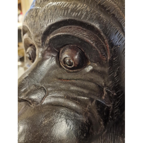 50 - Very Large European 1920's/30's Simian Monkey Chimp Heavy Carved Hardwood Advertising Piece - likely... 