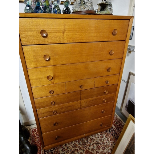 54 - 1960's Vintage Teak Chest of Drawers - 141cm x 92cm x 47cm