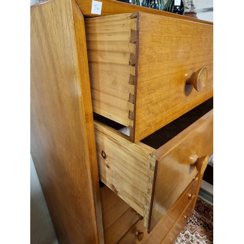 54 - 1960's Vintage Teak Chest of Drawers - 141cm x 92cm x 47cm