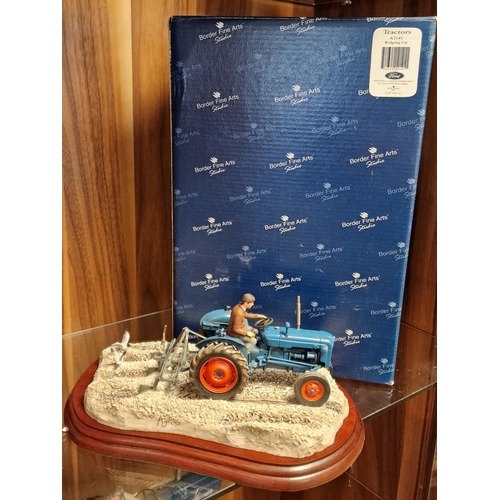 64 - Boxed Border Fine Arts 'Ridging Up' Farming Tractor Figure A2141 - David Ayres