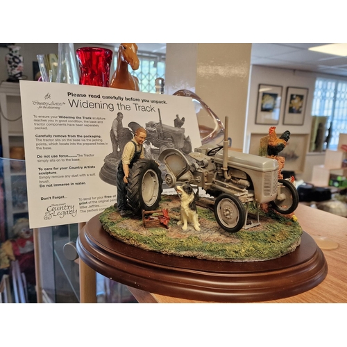 65 - Boxed Country Artists 'Widening the Track' Farming Tractor Figure D1909 - Border Fine Arts Interest