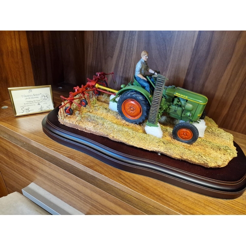 68 - Boxed Country Artists 'Tedding the Grass' Tractor Farming Figure - Border Fine Arts Interest