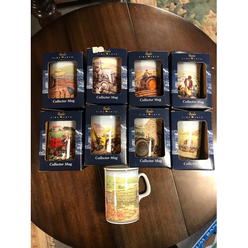 69b - Set of Nine Boxed Border Fine Arts Farming James Herriot Mugs - all relatively 'as new'