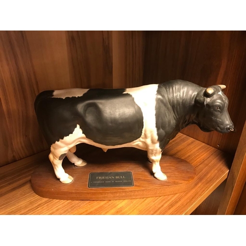 69c - Beswick Friesian Bull Cow Figure - Border Fine Arts Interest